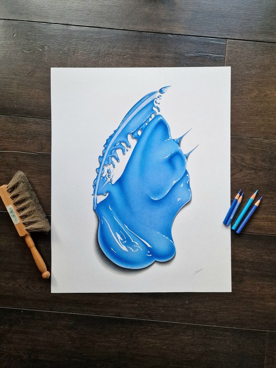 Phthalo Blue 110***: A Colour Pencil Drawing Of Paint