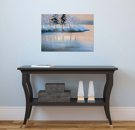 Silent Reflection: The Winter Blue