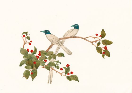 Set of 2 Songbirds on a Branch