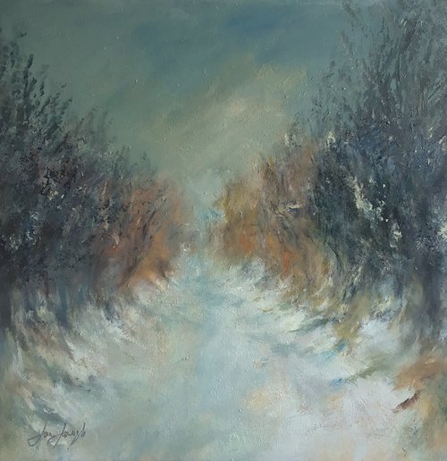 Winter Solstice - Original painting, 24 x 24" by Jon Joseph