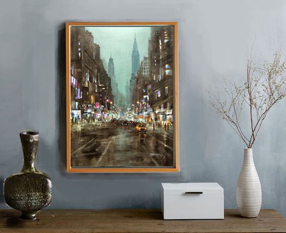 New York city Lights 4, 20x16 in