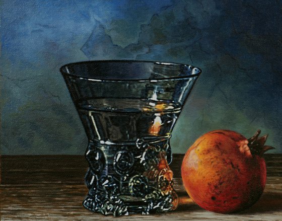 Glass an Pomegranate