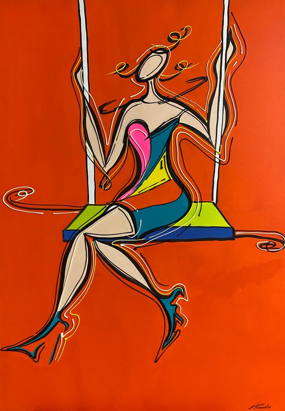 Woman on Swing Eka Peradze Art.