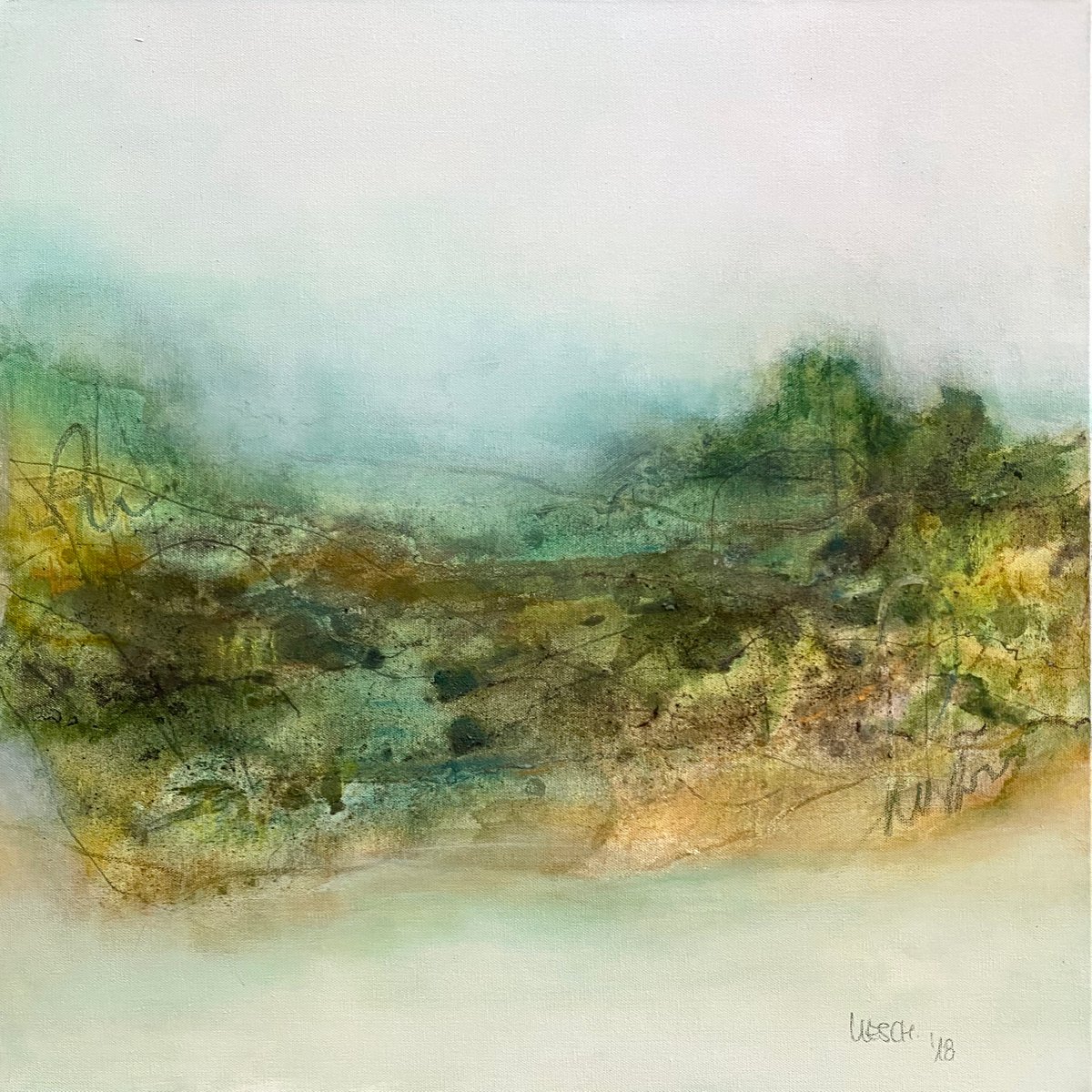  At The Lake By Kirsten Schankweiler, 24 X 24, Artwork For Sale On Artfinder
