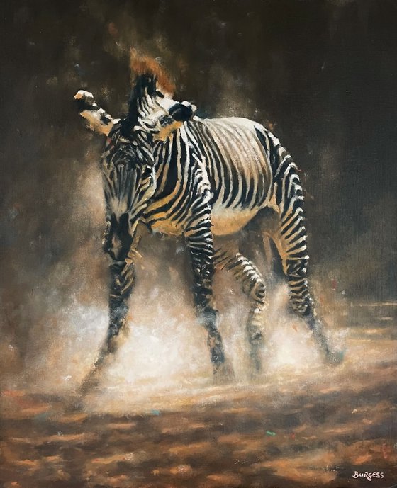 First Steps - Oil On Canvas Board - Framed 58cm x 48cm