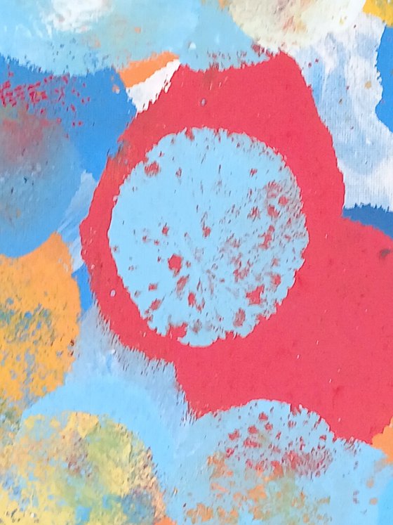Spotty Pop Painting - The wall of Candy 01 -