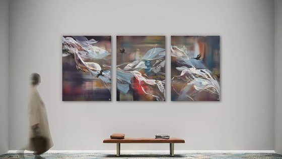 Opaline Grace Triptych