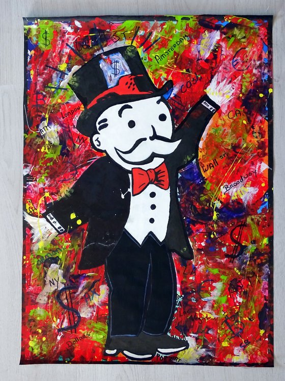 Monopoly man in Amsterdam