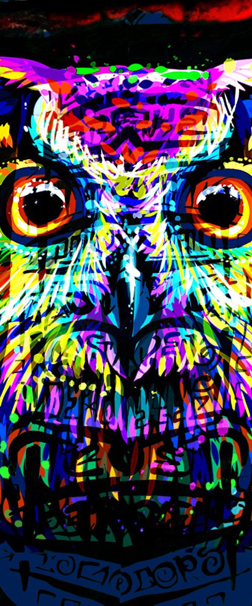 Street Art Owl by Alex Solodov