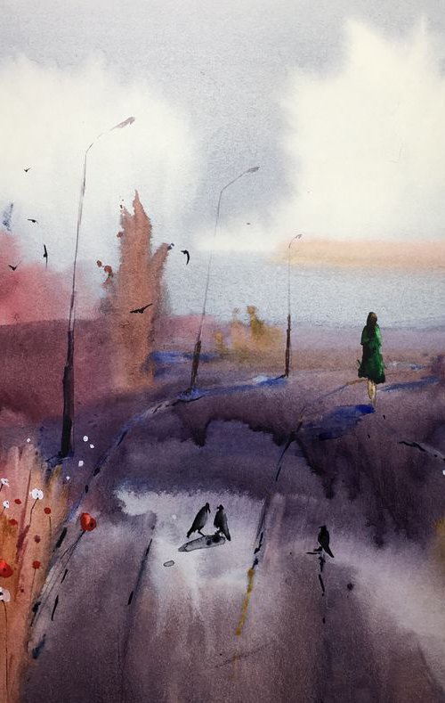 “Twilight. Village edge” by Iulia Carchelan
