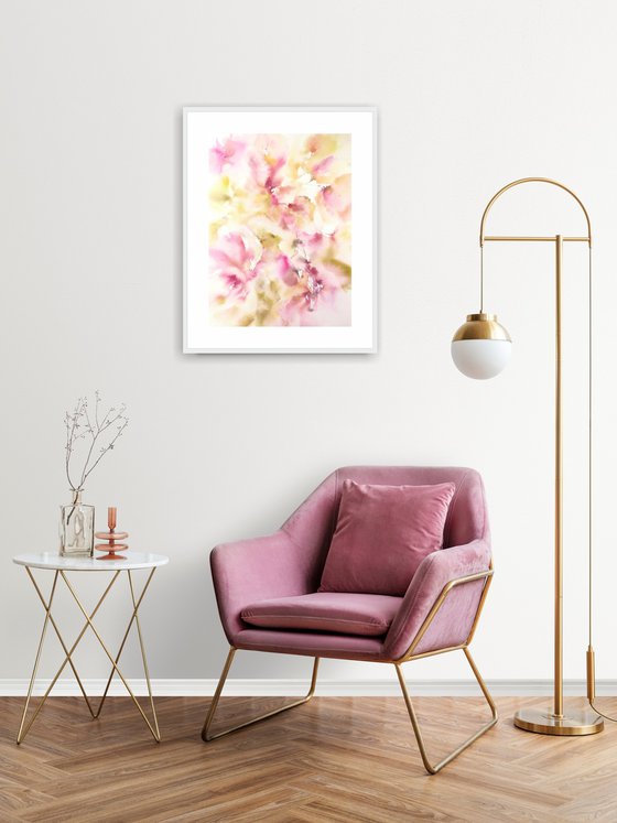 Yellow abstract flowers