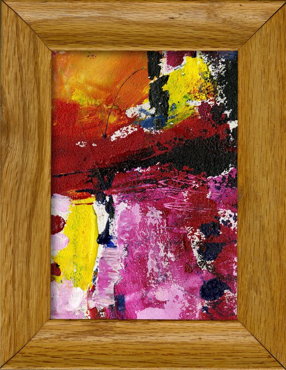 An Abstract Dance 2 - Framed Abstract Painting by Kathy Morton Stanion