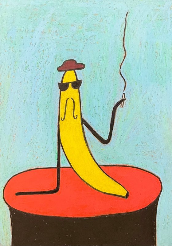 Very attractive banana with hat