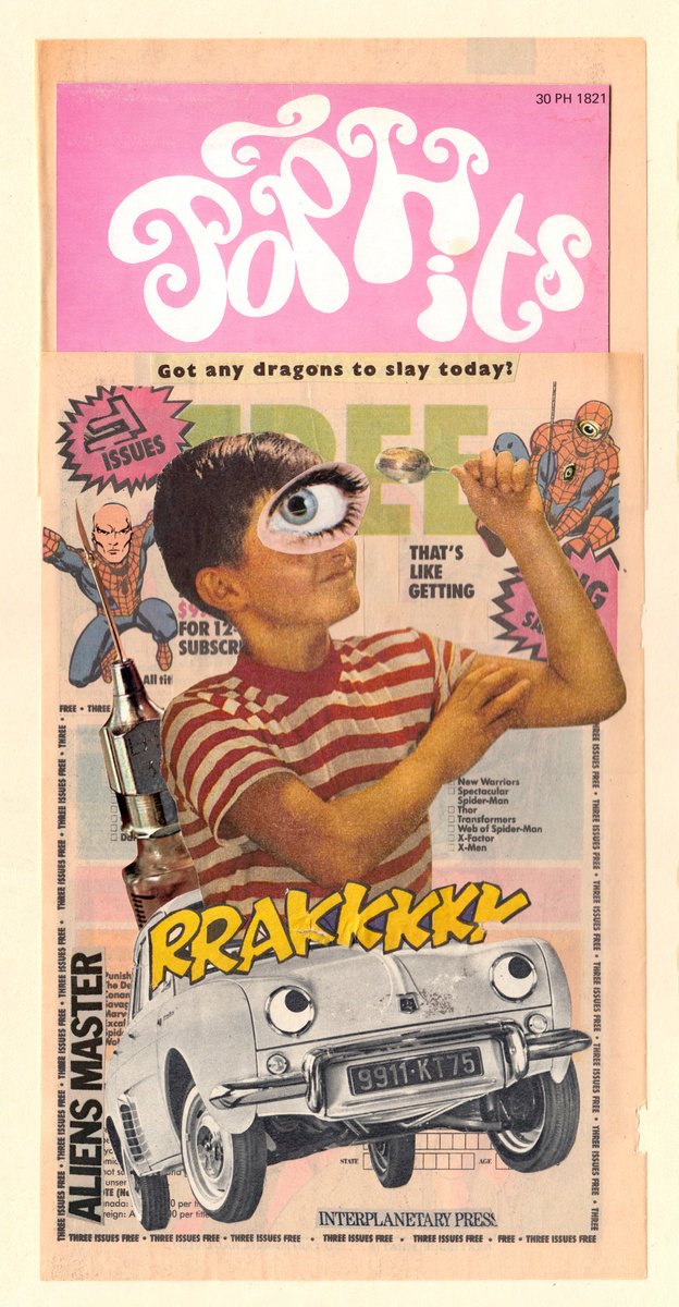 Portrait Collage By Jon Garbet, 8 X 14, Who You Gonna Call?, Original Artwork