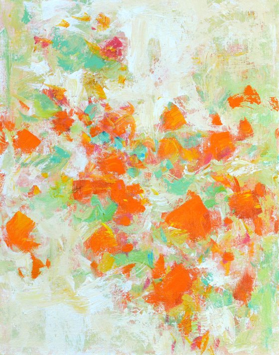 Orange Blooms 11x14 inches