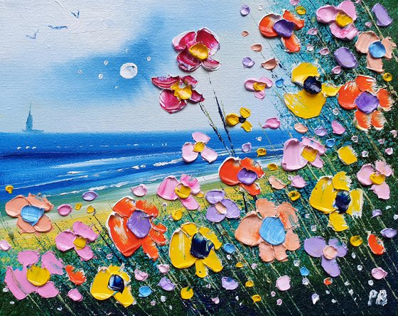 "Our Beach & Flowers in Love"