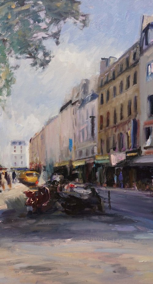 Paris , matin , rue de la roquette by Manuel Leonardi