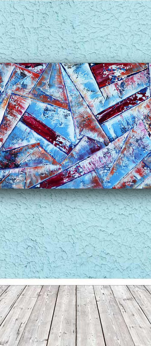 "All The Rage" - Original Large PMS Oil Painting On Canvas - 48 x 24 inches by Preston M. Smith (PMS)