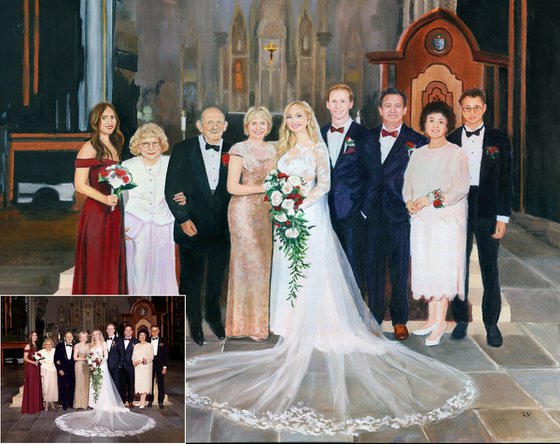 Custom oil portrait from photo