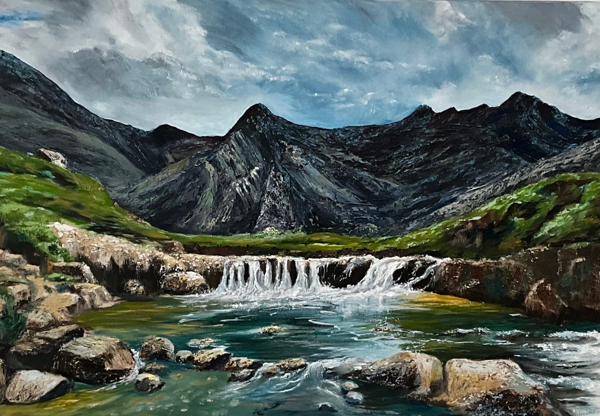 Black Cuillins and Faery pool by Robin Souter