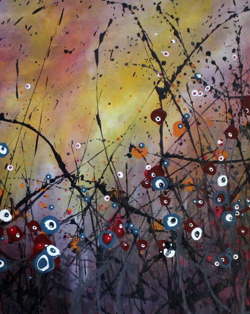 Winter Melodies #2  - Large original abstract painting by Cecilia Frigati