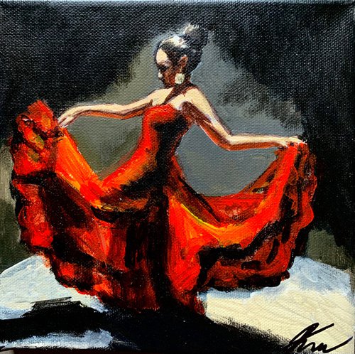 Flamenco dance 7 by Anzhelika Klimina