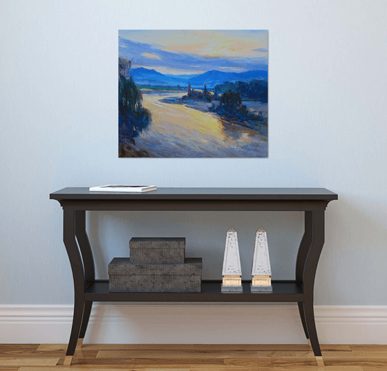 "Sunrise by the river"