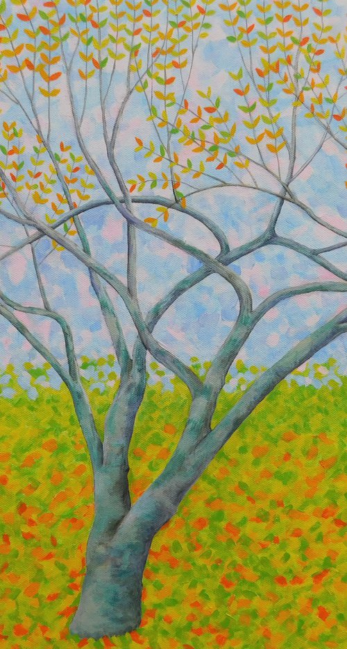 Autumnal Bramley Apple Tree by Ruth Cowell