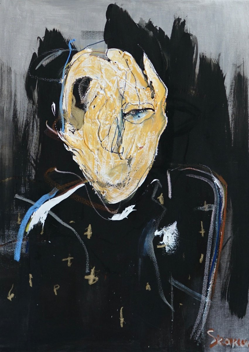 Expressive Oil Painting , Portrait Number 324 By Mari Skakun, 20 X 28, Artwork For Sale On Artfinder