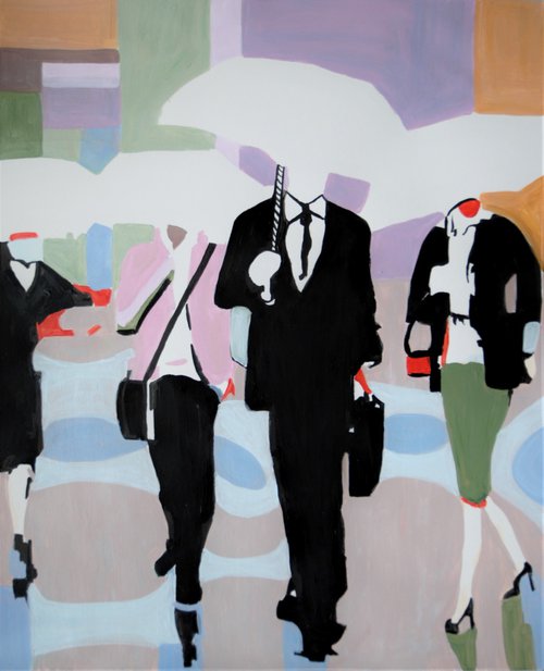 Under umbrella / 70 x 57 cm by Alexandra Djokic