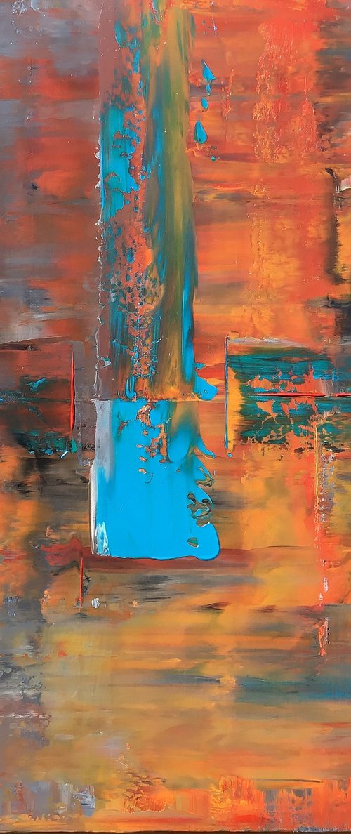 Abstract Blue Lines by Robert Lynn
