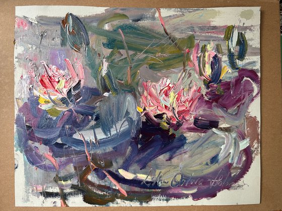 Water lilies. 2. Works on paper.