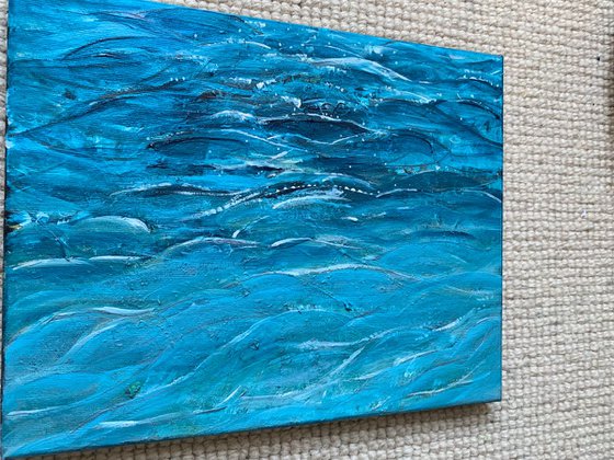 Seascape Water Painting Original Art on Canvas For Home Decor Wall Art Gift Ideas