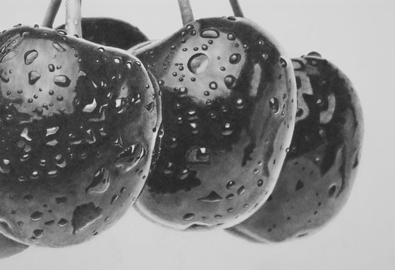 Cherries with Waterdrops