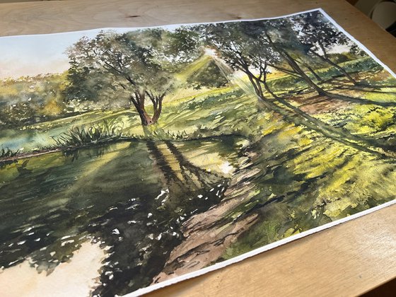 “Echoes of Golden Hour“ 56x35 cm