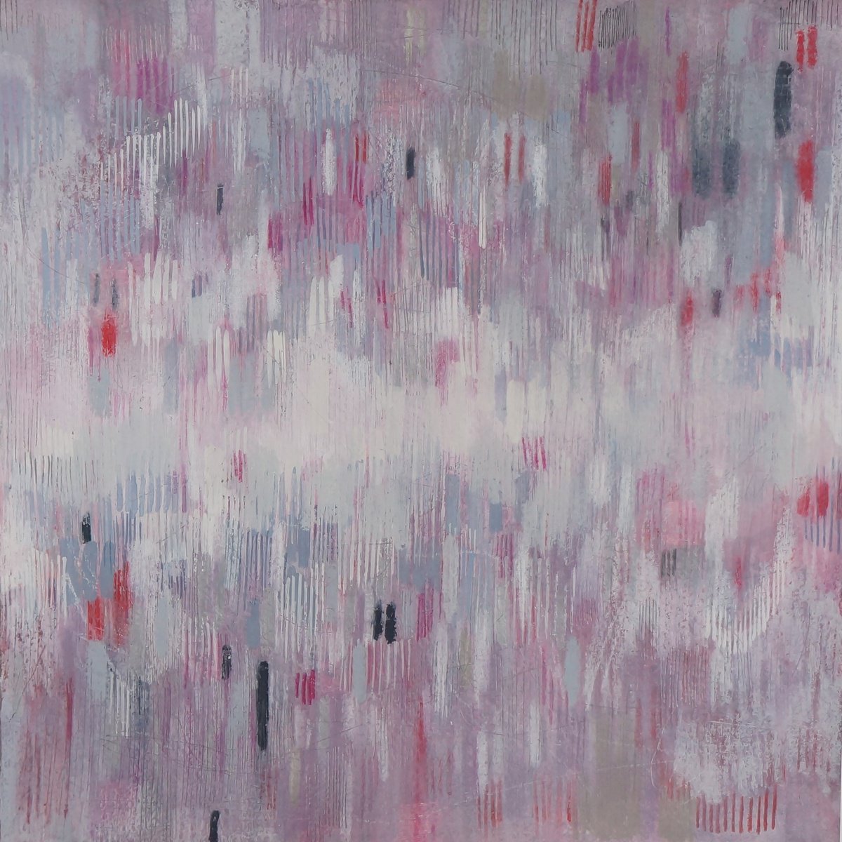 Abstract Painting By Anna Jannack, 12 X 12, Lines Xxv, Original Artwork