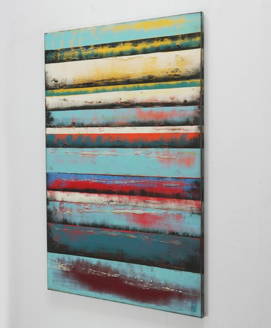 Abstract Modern Painting - Vertical Panels - 80x120cm - Ronald Hunter - 16O