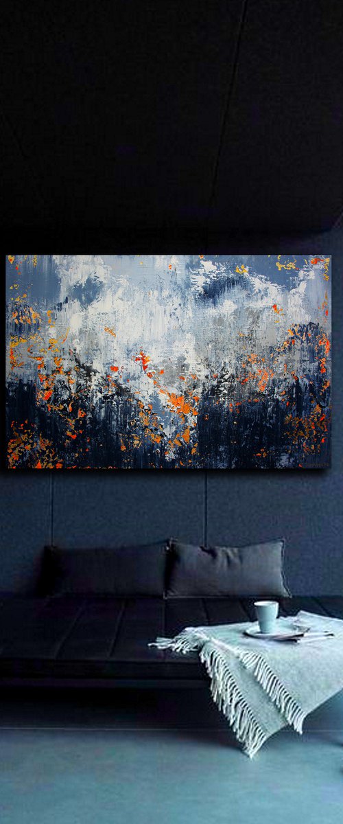 150x100cm. / abstract painting / Abstract 1140 by Alex Senchenko