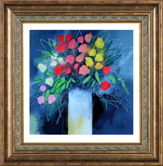 Spring Bouquet in a White Vase