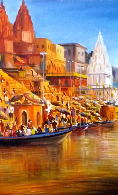 Morning - Varanasi Ghats by Samiran Sarkar