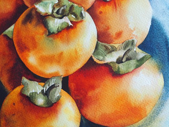 Still life with persimmons