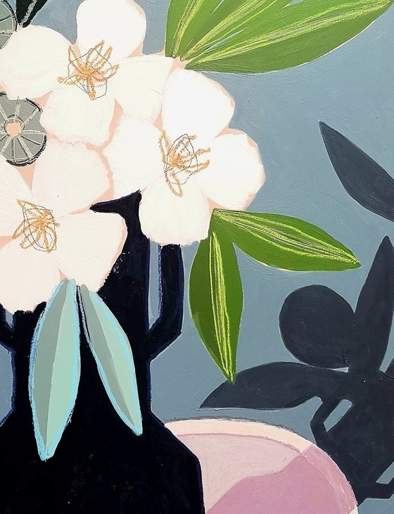 Spring Florals in Blue II