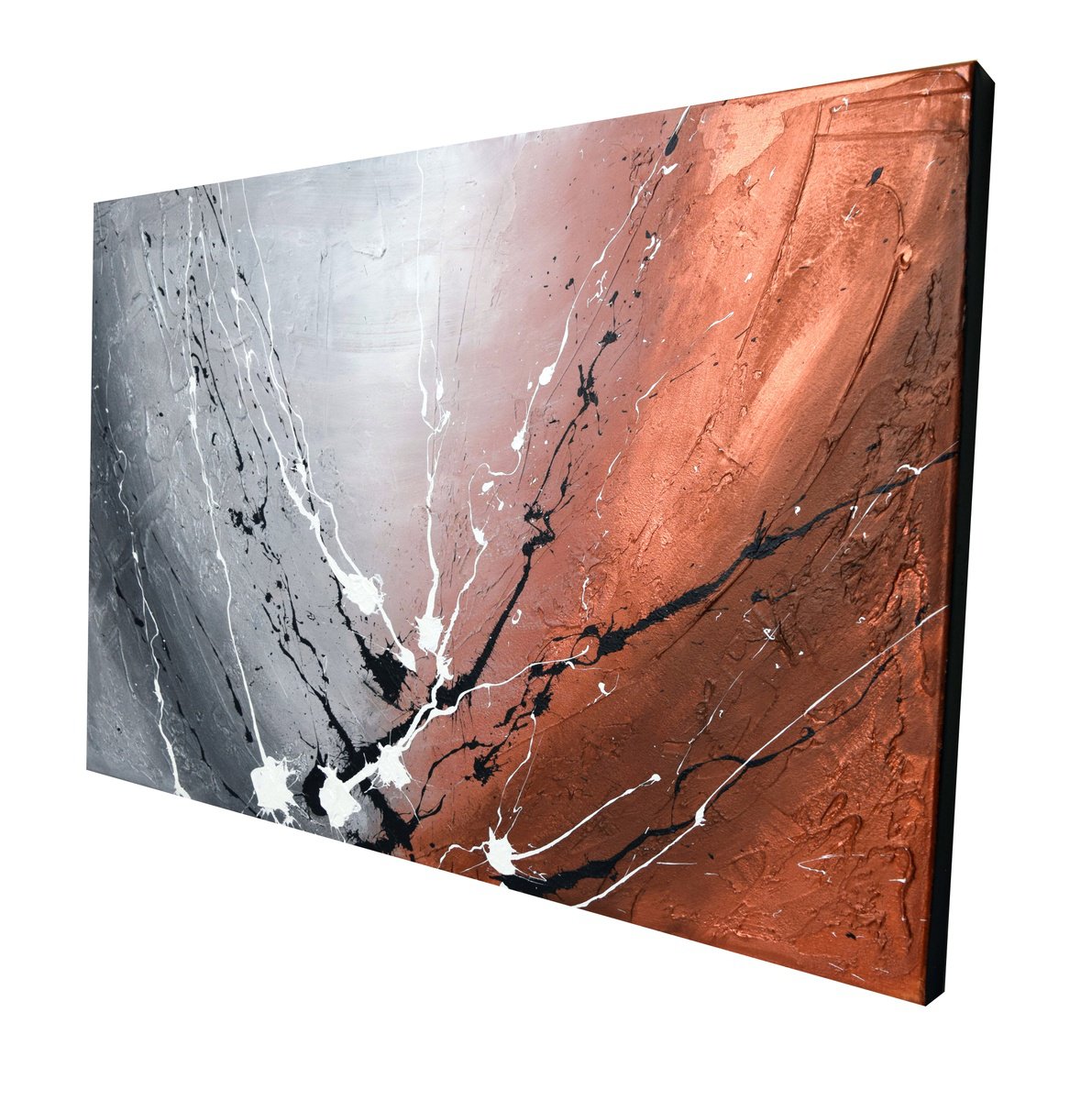 Expressive Abstract Painting By Stuart Wright, 36 X 24", Tones Of The Sun Gods, Original Artwork