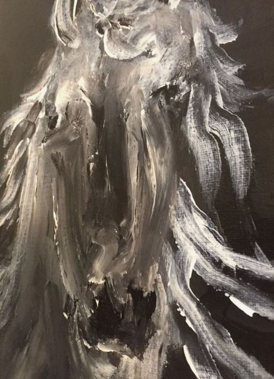 Ghost horse - acrylic painting