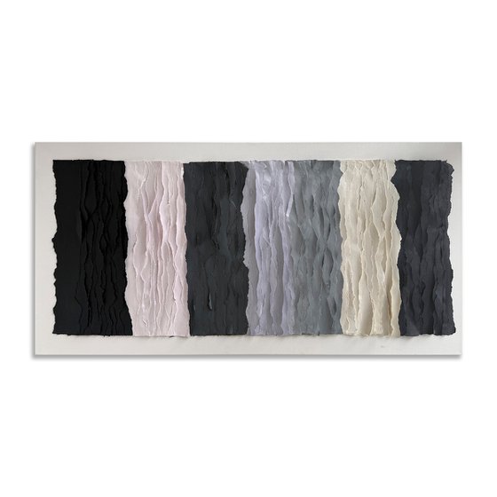 Minimalist Black and Gray Textured Abstract