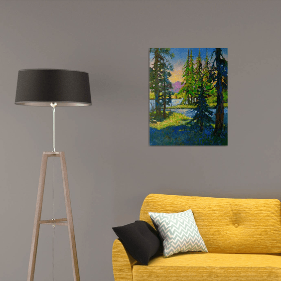 Lake and Pines