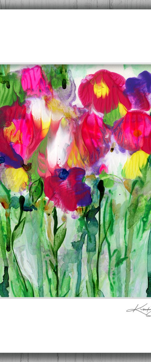 Flower Joy 14 - Floral Abstract Painting by Kathy Morton Stanion by Kathy Morton Stanion