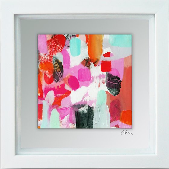 Framed ready to hang original abstract  - colours #2