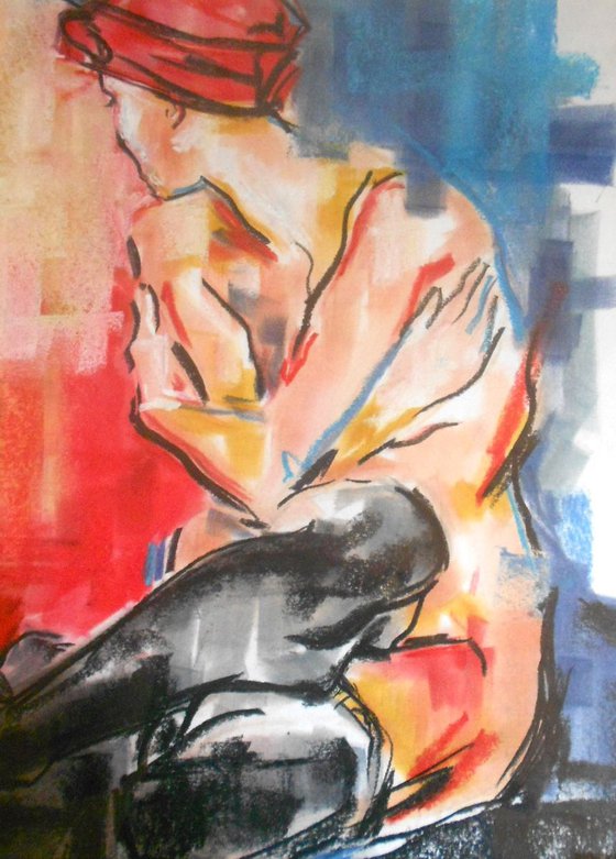Nude with Red Turban no.4