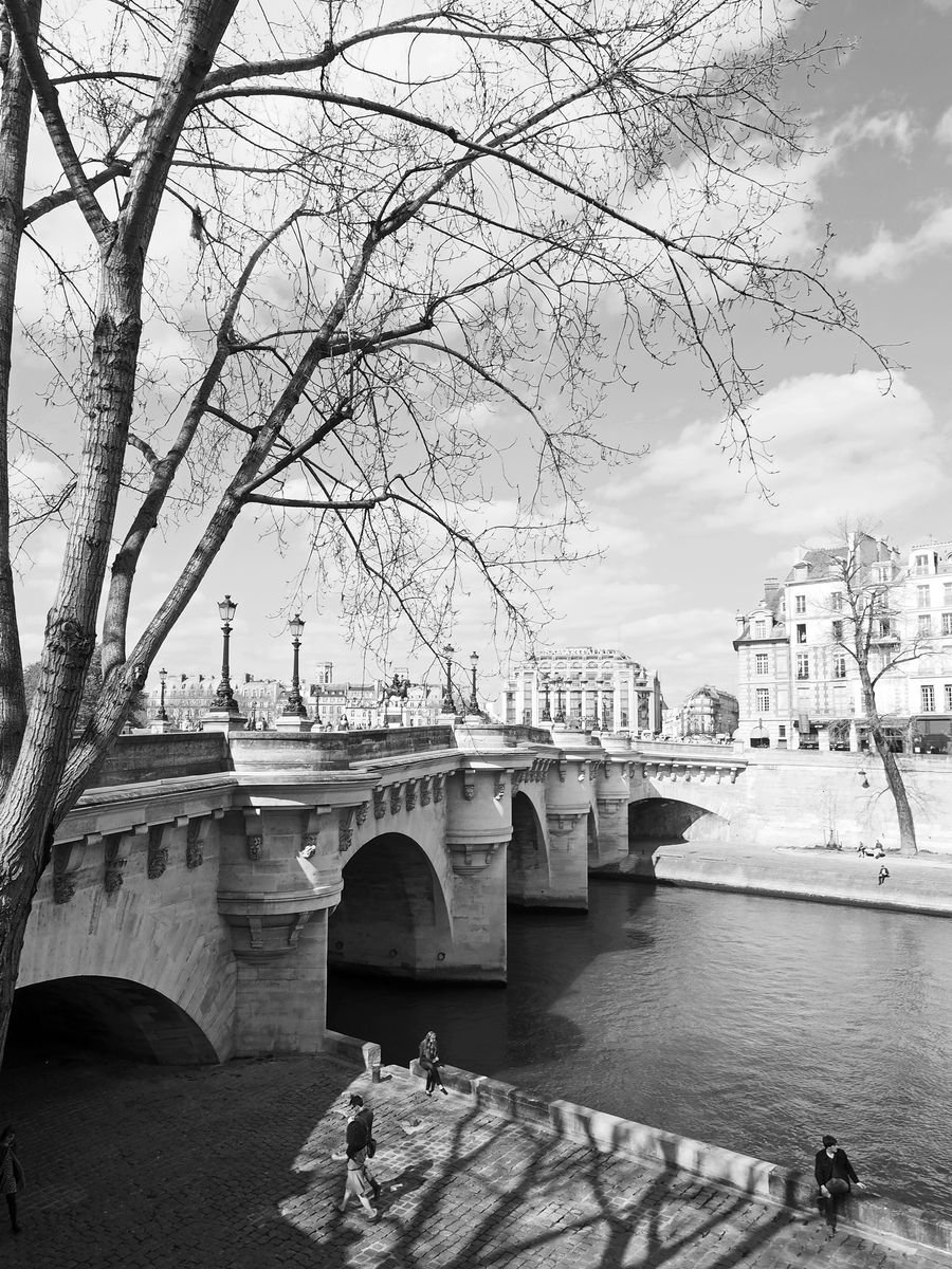 Photorealistic Cityscapes Photograph By Alex Cassels, 19 X 24, Le Pont Neuf, Original Artwork